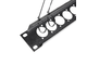 ADAM HALL - Pannello rack a U 19” 1 U, con scarico della trazione per 16 prese