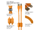 UDG - Cavo USB 2.0 A-B Orange Angolare da 3mt.