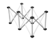 PRO TRUSS - Struttura reticolare in alluminio per sistema Litestage, 1x0,5 m, h 40 cm