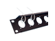 ADAM HALL - Pannello rack a U 19” 1 U, con scarico della trazione per 12 prese