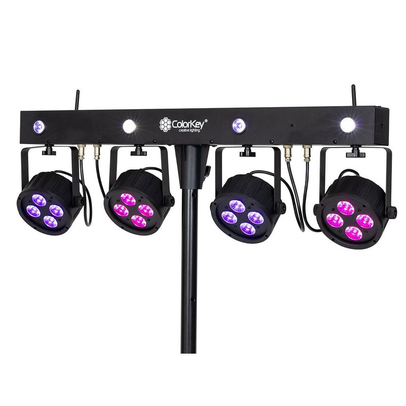 COLORKEY - Set luci con 4 par a batteria