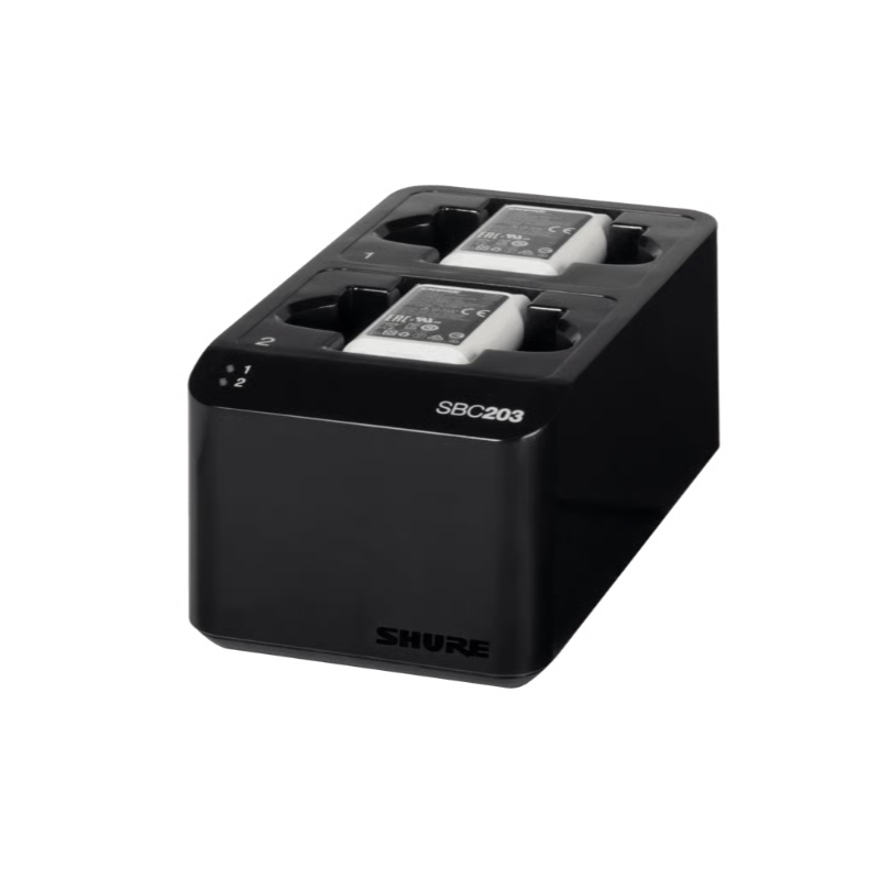 SHURE - Carica batterie a 2 posti per SB903 o trasmettitori SLX-D