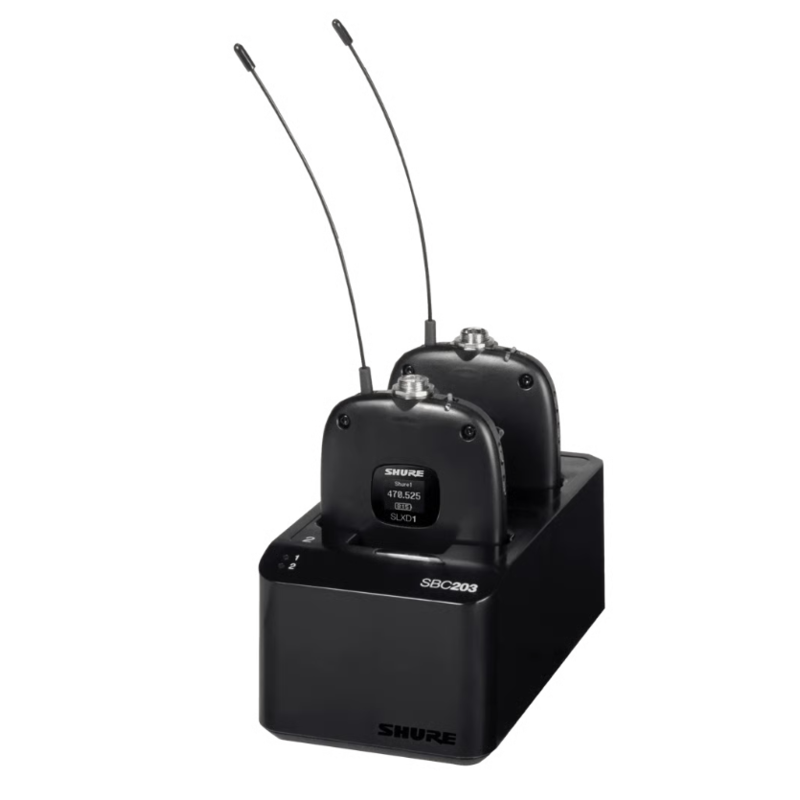 SHURE - Carica batterie a 2 posti per SB903 o trasmettitori SLX-D